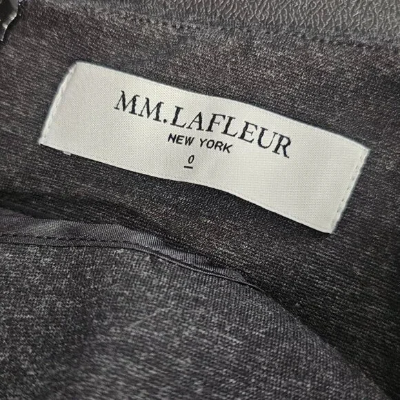 M.M.LaFleur Sheath Dress Size 0 Sleeveless The Lydia Ponte Charcoal Gray Stretch - Picture 8 of 10